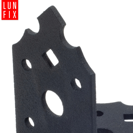 Dekorativer Winkel schwarz 80x80x40x2,5 mm