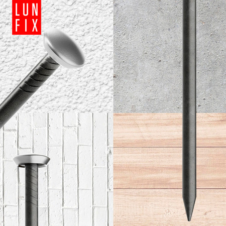 Bildernägel schwarz mit silberfarbenem Dekokopf 2x50 Betonnägel 30 Stück