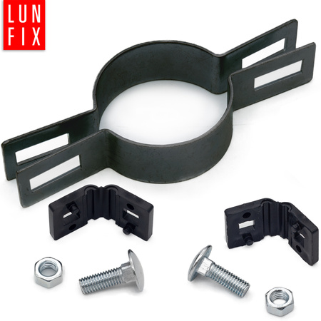 Mittelschelle Rund für 42 mm Pfosten Graphit