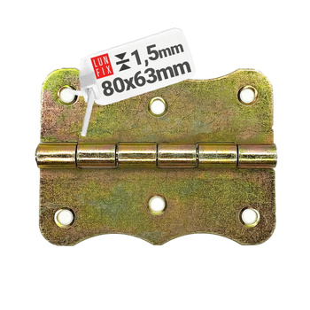 Scharnier Verzinkt Gelb Dekorativ Klappbar Türscharnier 80x63x1,5mm