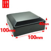 Pfostenkappen Schwarz 100x100 mm Eckig 1 stuck