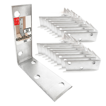 Stuhlwinkel Konstruktionswinkel 60x60x20x2 mm 50 Stück