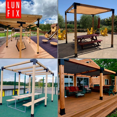 Pfostenverbinder Holzverbinder Pergola 3 balken 120x120mm