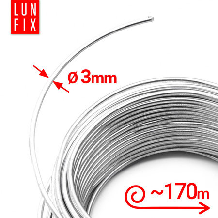 Spanndraht Gartendraht Silber Verzinkt 170m Ø3mm