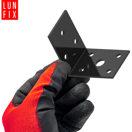 Breitwinkel Eckwinkel Shwarz 50x50x30x2 mm