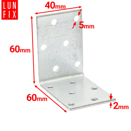 Winkelverbinder 60x60x40x2 20 Stück