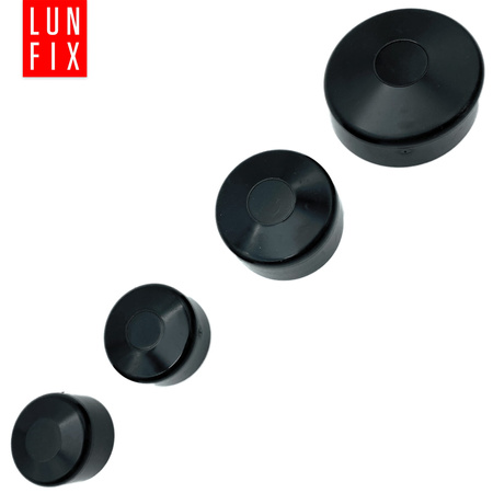 Pfostenkappen Schwarz 42,4 mm Rund 1 Stück