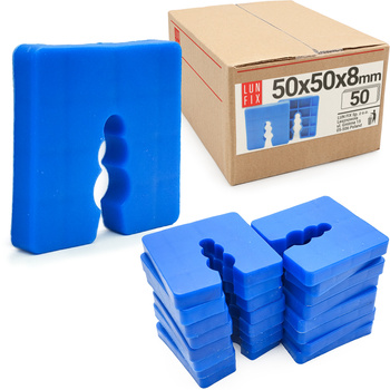 Distanzklötze Unterleger Abstandshalter 8mm 50x50mm 50stk