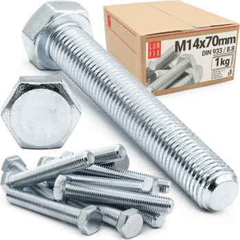 Sechskantschrauben M14x70 DIN 933 1 kg (ca.9 Stk.)