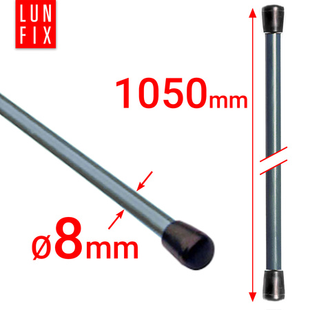 Geflechtspannstab 1050 x 8 mm PVC Anthrazit