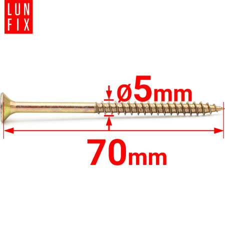 Universalschraube 5,0x70 mm 200 Stück Kreuzschlitz PZ2