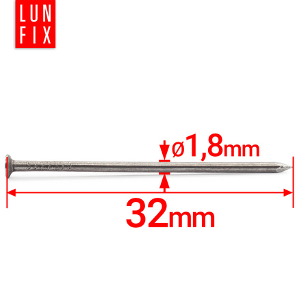 Drahtstifte 1,8x32 5kg (7810 stück) Unverzinkter