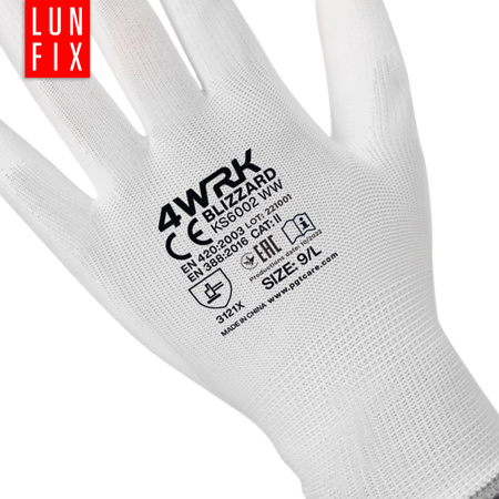 Nylon & Polyurethan Arbeitshandschuhe, Größe 8 M 12stk.