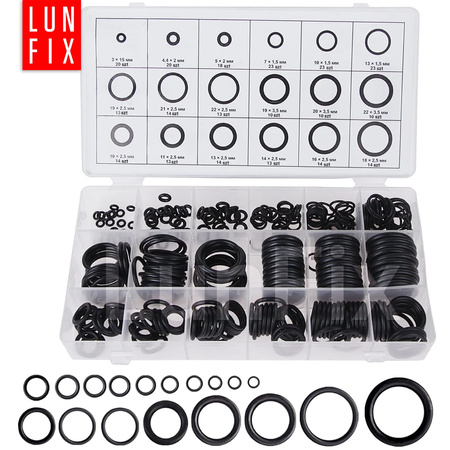 Gumowe uszczelki hydrauliczne oringi zestaw D3-22 mm 279 szt.
