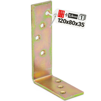 Konstruktionswinkel Balkenwinkel 120x80 Stärke 3 mm