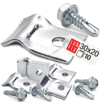 Spanndrahthalter inkl. Selbstschneidender Schrauben Verzinkt 10er Set