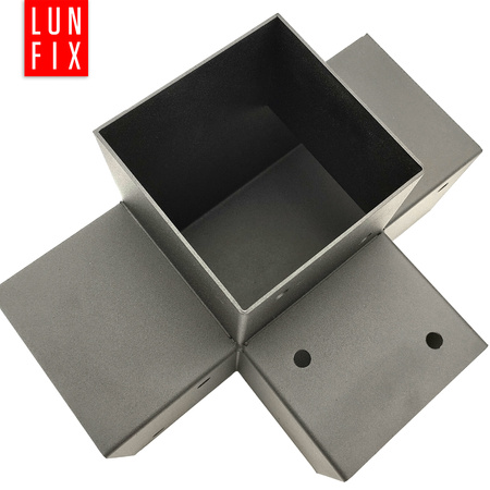 Montage Satz: Schwarz Eckverbinder X 7 x 7 cm + Schrauben