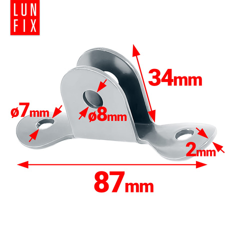 Querstrebenhalter zur Zaunpfosten Verzinkt inkl. 2 Schrauben