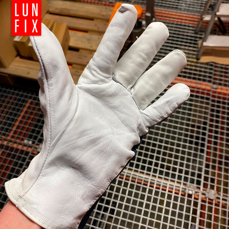 Textile Arbeitshandschuhe mit Ziegenleder Größe 8 M 12stk.