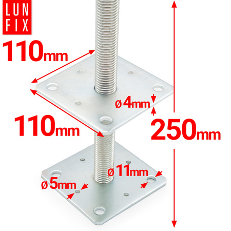 Pfostenträger Zum Aufschrauben 110x110x250 mm