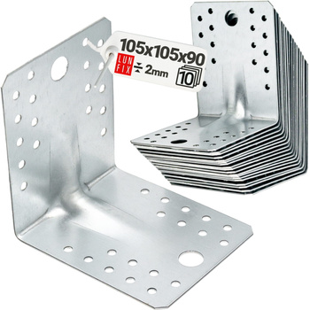 Winkelverbinder Lochplattenwinkel 105x105x90x2 10 Stück