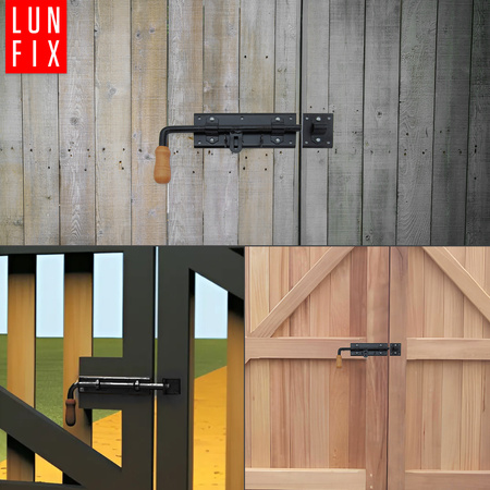 Bolzenriegel Torriegel Riegel 280x80 Schwarz Rechts