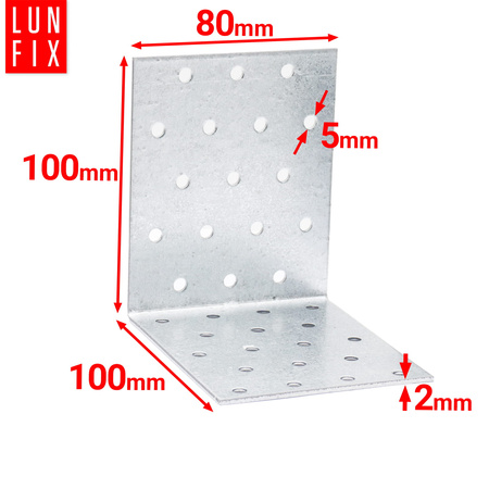 Winkelverbinder 100x100x80x2 1 Stück