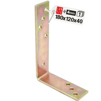 Konstruktionswinkel Balkenwinkel 180x120 Stärke 4 mm