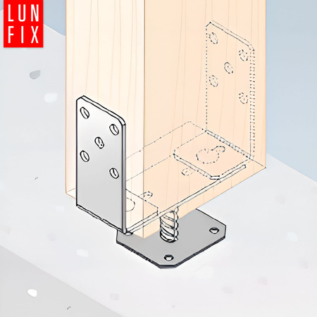 Pfostenträger zum Aufschrauben U-Form 200x60x4mm