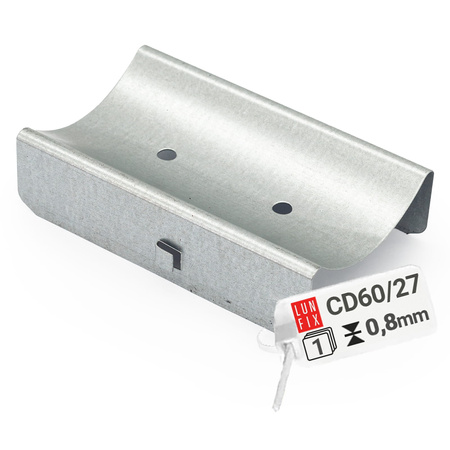 Längsverbinder Für CD60/27 Profile 25x95x60 mm Verzinkt