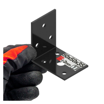 Breitwinkel Eckwinkel Shwarz 50x50x30x2 mm