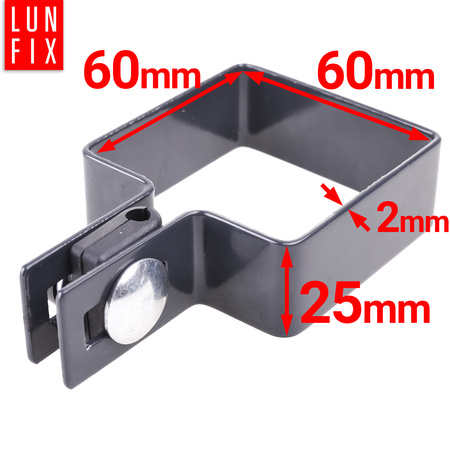 Endschelle Vierkant für 60x60 mm Pfosten Graphit