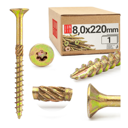 Spanplattenschrauben 8,0x220 mm 1 Stück TX40