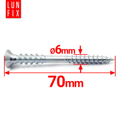 Distanzschrauben 6x70 mm 100 Stück