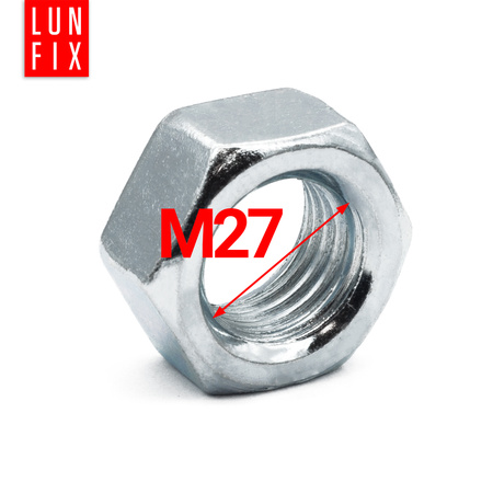 Sechskantmutter M27 - 5 Kg (ca.34 Stk.) Festigkeit 8 Verzinkter Stahl, Regelgewinde DIN 934