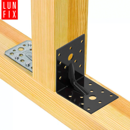 Shwarz Winkelverbinder Lochplattenwinkel 70x70x55x2 10stk