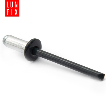 Aluminium Blindnieten DIN7337 4,8x12 mm 100 Stück RAL 9005 Tiefschwarz