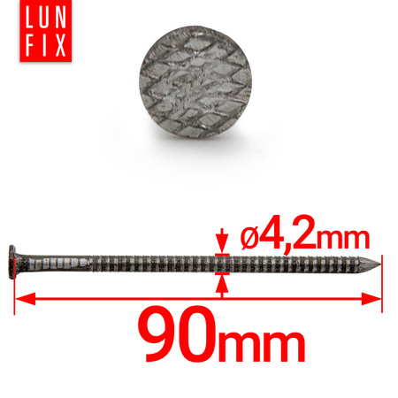 Rillennagel 4,2x90 1kg Unverzinkter