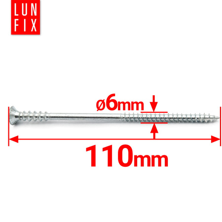 Distanzschrauben 6x110 mm 100 Stück