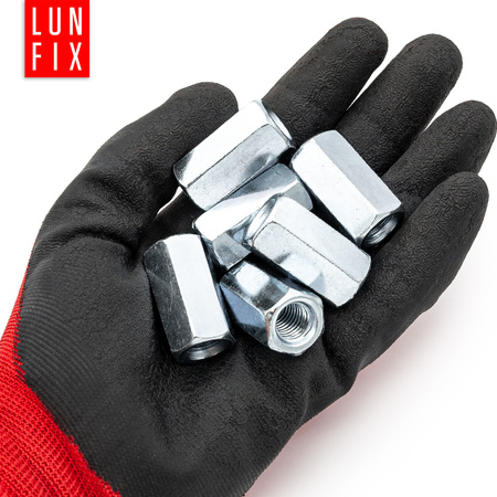 10x Gewindemuffe M6 x 18mm DIN 6334 Sechskant Langmutter 10 Stück