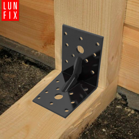 Shwarz Winkelverbinder Lochplattenwinkel 70x70x55x2