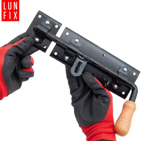 Bolzenriegel Torriegel Riegel 280x80 Schwarz Links