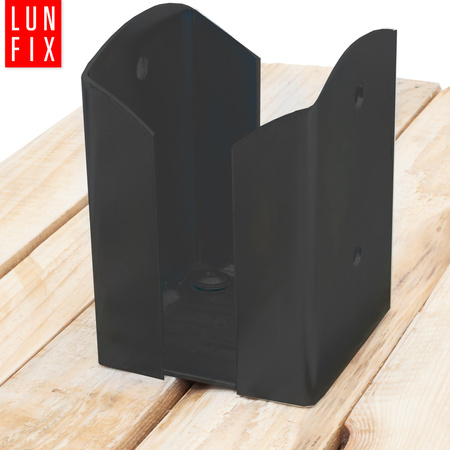 Pfostenträger Shwarz 101x150x2,5 mm