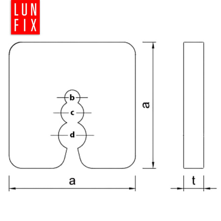 Distanzklötze Unterleger Abstandshalter 10mm 50x50mm 50stk