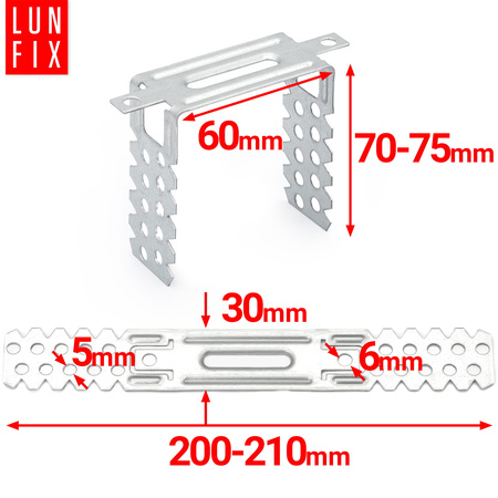 100 x 60/75 mm Direktabhänger für Trockenbau Für CD-Profile 60/27