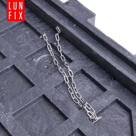 Kanaldeckel Schachtabdeckung mit Flanschrahmen 60x60cm Schwarz