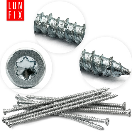 Rahmenschraube 7,5x152 mm Fensterrahmenschrauben Senkkopf 100 Stück