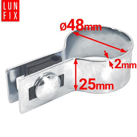 Endschelle Rund für 48 mm Pfosten Verzinkt