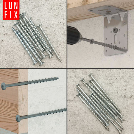 Porenbetonschrauben 8x100 mit Tellerkopf und abdruck stern T30 50stk.