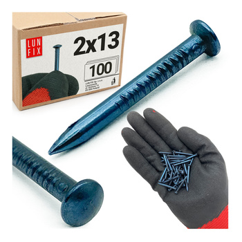 Stahlnägel 2x13 mm gebläut 100stk.